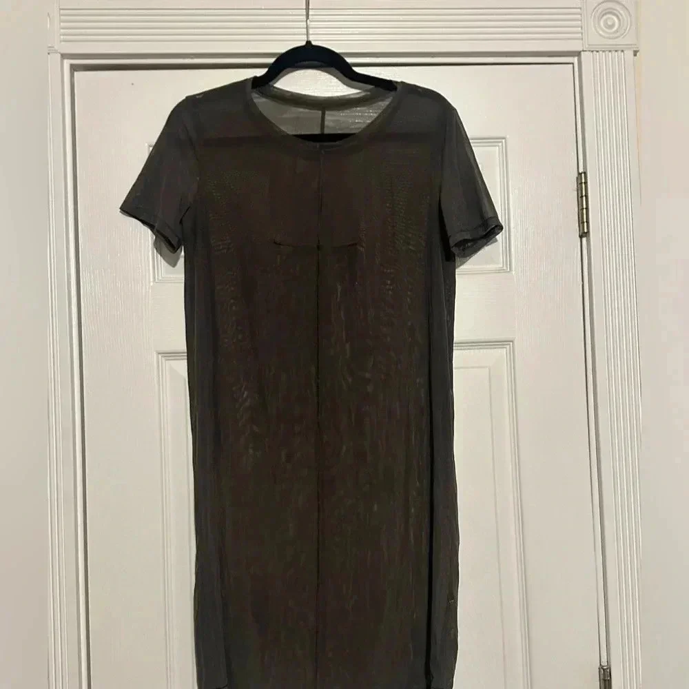 Lululemon Ready‎ to Reach Mesh Dress Overlay Camo Green size 8